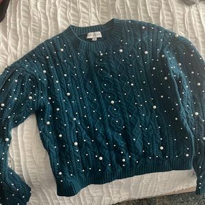 Something Navy Pearl Sweater